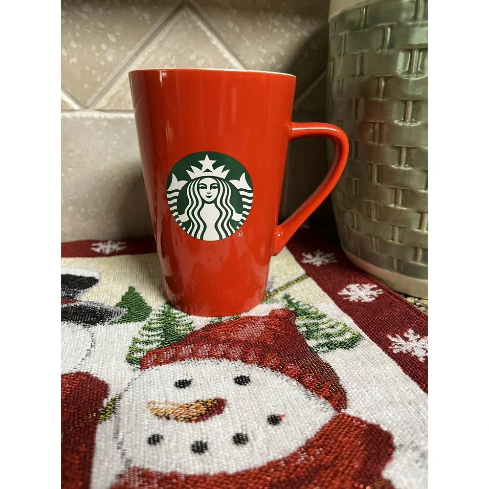 Starbucks Mug Starbucks Red Tall Mug Snow Coffee Mug Hot Chocolate Mug